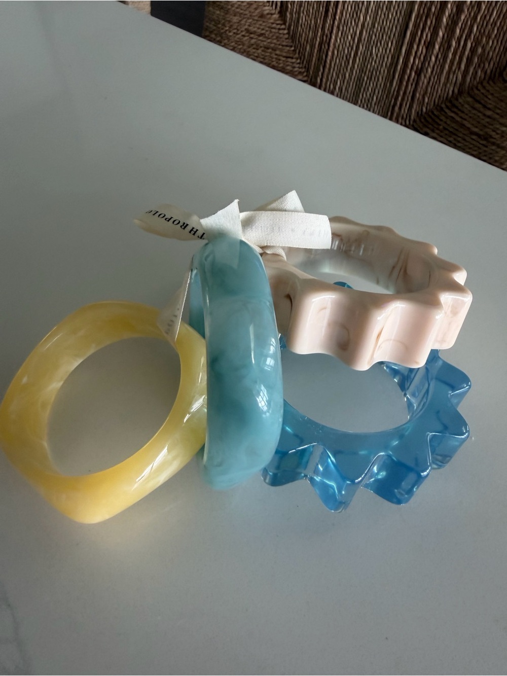 Anthropologie resin bracelets